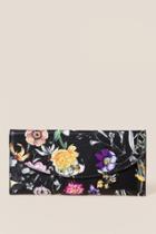 Francesca's Miasia Floral Wallet - Black