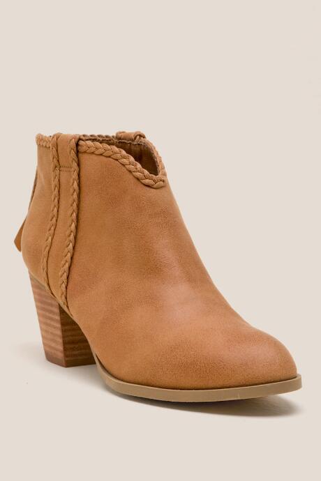 Report Claire Whipstitch Trim Ankle Boot - Tan