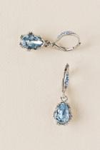 Francesca's Laurel Cubic Zirconia Teardrop Earring - Light Blue