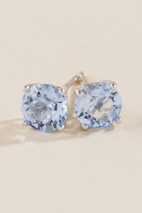 Francesca Inchess December Swarovski Birthstone Studs - Blue