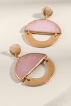 Francesca's Ariel Rose Quartz Statement Earrings - Pale Pink