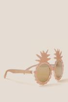 Francesca Inchess Kiki Gold Glitter Pineapple Sunglasses - Gold