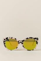 Francesca's Kitty Marble Cat Eye Sunglasses - Tortoise