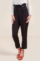 Francesca Inchess Wendy Paperbag Trouser - Black