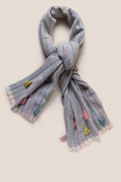 Francesca's Marlow Tassel Scarf - Gray