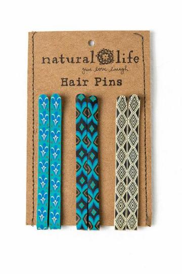Francesca's Flower And Diamond Mix Hair Pins By Natural Life - Blue