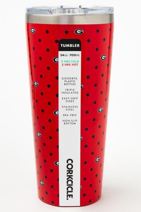Corkcicle Uga Polka Dot Tumbler - Red