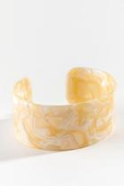 Francesca's Priscilla Marbled Resin Cuff In Ivory - Ivory