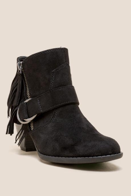 Indigo Rd Juliet Fringe Western Lo Shaft Boot - Black