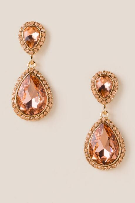 Francesca Inchess Miriam Teardrop Earring In Champagne - Crisp Champagne