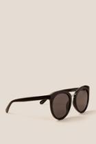 Francesca Inchess Mandy Rounded Cat Eye Sunglasses - Black
