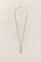 Francesca's Mila Layered Coins Necklace In Silver - Silver