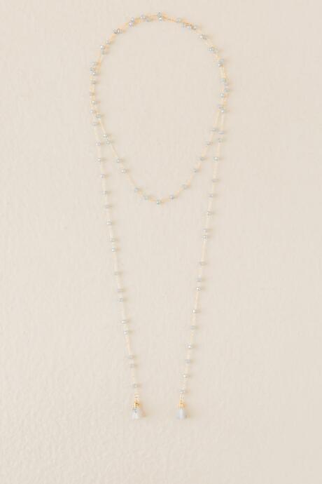 Francesca's Aria Wrap Necklace - Light Blue