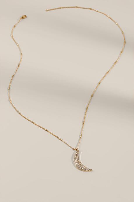 Francesca's Alyssa Moon Pendant Necklace - Gold
