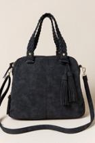 Francesca's Logan Braided Satchel - Black