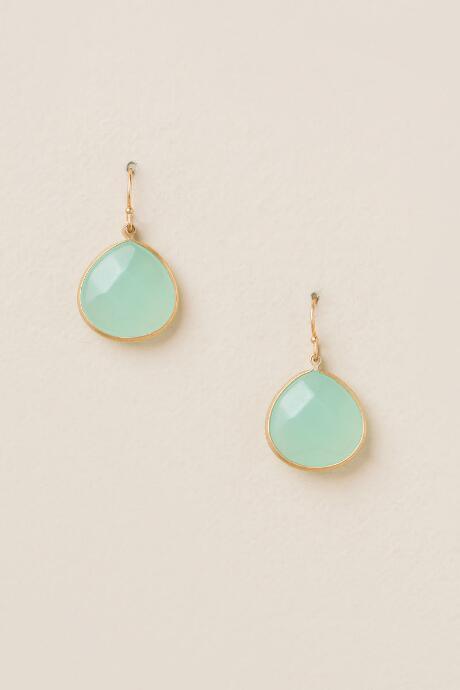 Francesca's Carlita Small Teardrop Earring In Mint - Mint