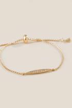 Francesca's Addyson Pull Tie Bracelet - Gold