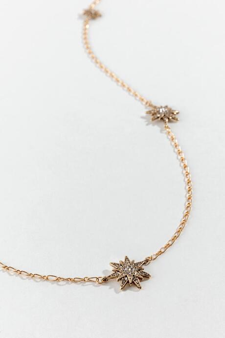 Francesca's Suri Starburst Station Necklace - Gold