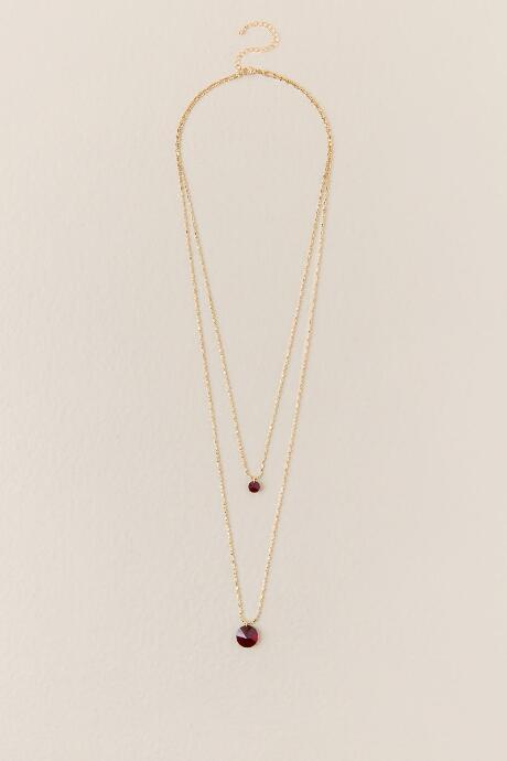 Francesca Inchess Fallon Layered Necklace - Burgundy