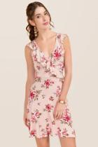 Francesca's Aniyah Ruffle Wrap Dress - Pale Pink