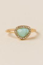 Francesca's Dianne Crystal Stone Ring - Mint