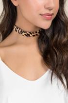 Francesca's Mila Leopard Choker - Leopard