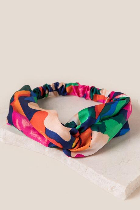 Francesca's Lela Floral Headband - Navy