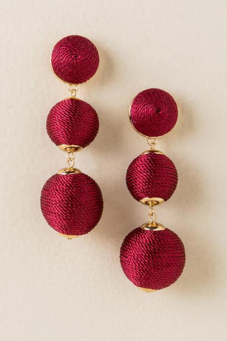 Francesca Inchess Yadira Bauble Ball Earring In Wine - Burgundy