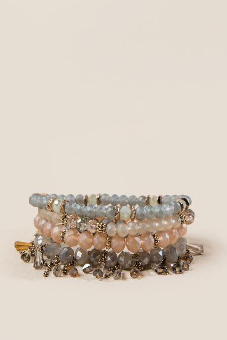 Francesca's Audra Bead Stretch Set Bracelet - Multi