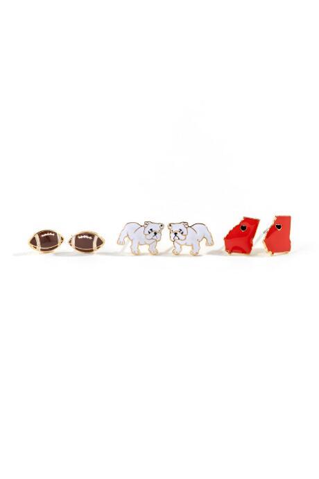 Francesca's University Of Georgia Studs Set - Multi