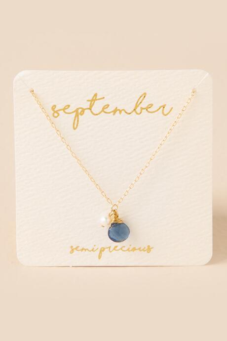 Francesca's September Birthstone Charm Pendant - Blue