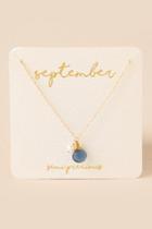 Francesca's September Birthstone Charm Pendant - Blue