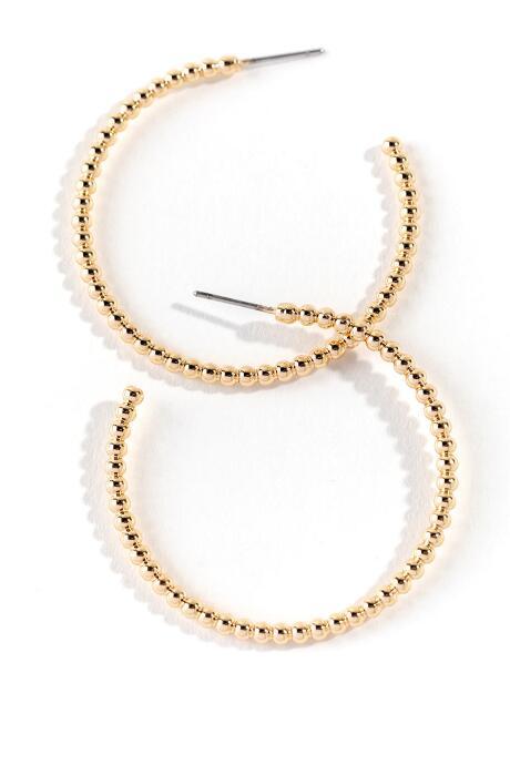 Francesca Inchess Sloan Beaded Hoops - Gold