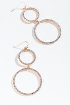 Francesca's Dakota Hematite Circle Drop Earrings - Hematite
