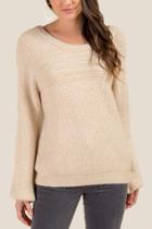 Francesca's Aviana Bow Back Sweater - Ivory