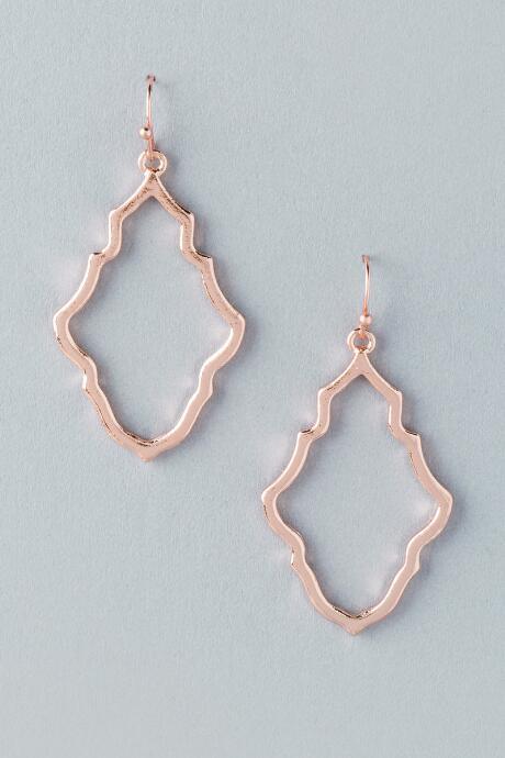 Francesca Inchess Kamryn Metal Drop Earrings - Rose/gold