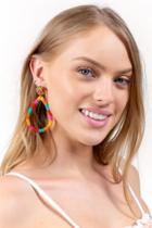 Francesca's Kenly Beaded Teardrop Earring - Multi