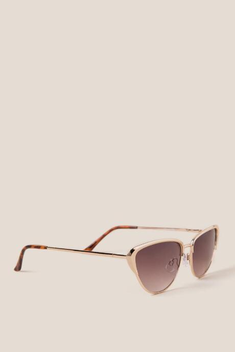 Francesca's Goldfinger Cat Eye Sunglasses - Gold