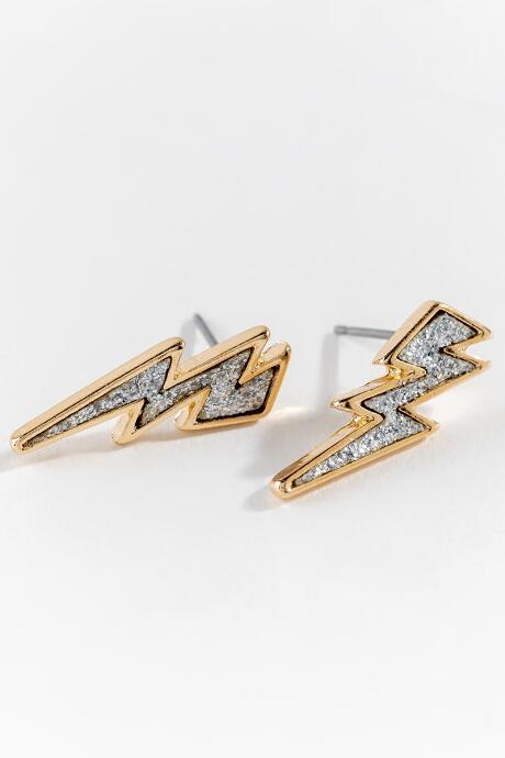 Francesca's Nala Lightning Bolt Studs - Gold