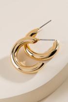 Francesca's Tatianna Tube Hoop Earrings - Gold
