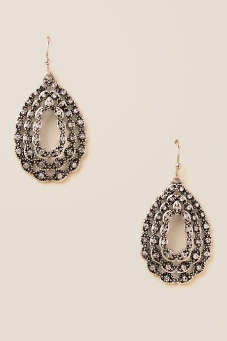 Francesca's Coletta Teardrop Earring - Silver