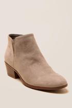 Francesca's Penelope Faux Suede Ankle Boot - Light Gray