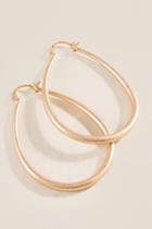 Francesca's Lilah Oval Tube Hoop Earrings - Gold