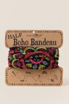 Francesca's Half Boho Bandeau By Natural Life In Bright Mandala - Black