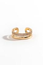 Francesca's Annie Pav Adjustable Ring - Gold