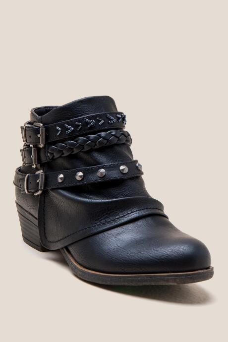 Francesca Inchess Truth Embellished Strap Ankle Boot - Black