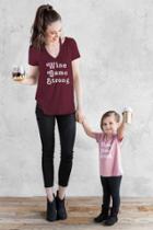 Francesca's Child's Whine Game Graphic Tee - Mauve