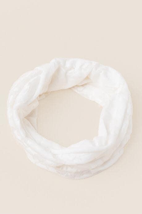 Francesca's Agatha Floral Textured Multi-use Softwrap - White