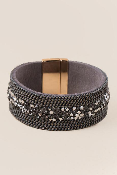 Francesca's Norah Rope Wrap Bracelet - Gray