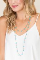 Francesca's Arianne Turquoise Beaded Necklace - Turquoise